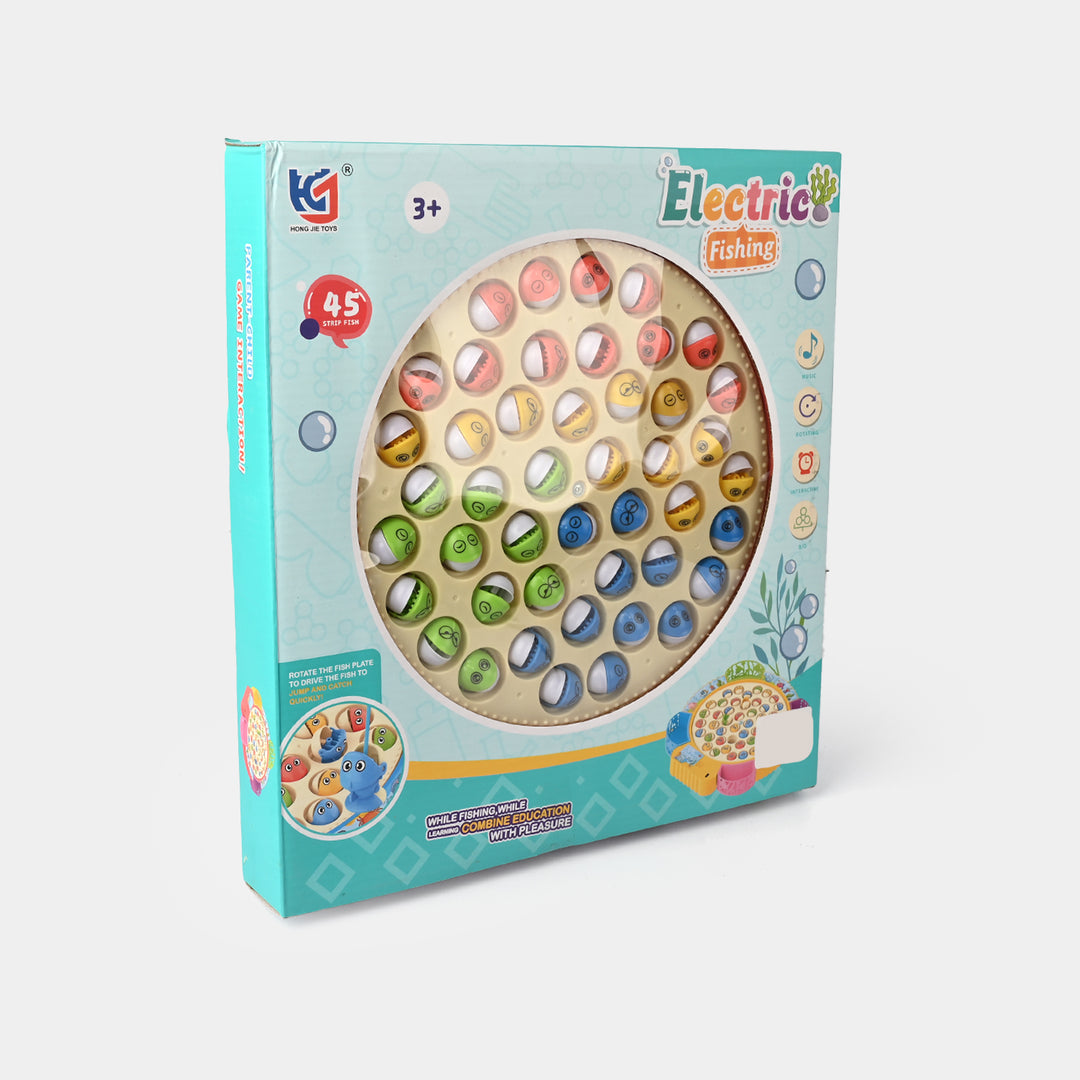 Electric & Musical Rotating Fishing Game Toy for Kids
