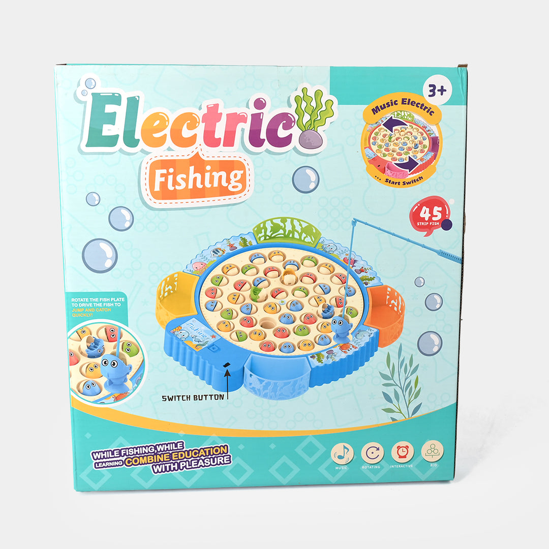 Electric & Musical Rotating Fishing Game Toy for Kids