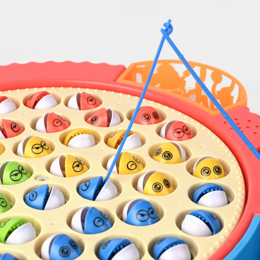 Electric & Musical Rotating Fishing Game Toy for Kids