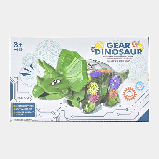 Electric Universal Gear Dinosaur Musical Toy For Kids