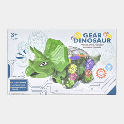 Electric Universal Gear Dinosaur Musical Toy For Kids