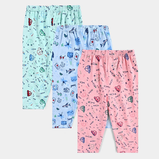 Baby Fitted Cotton Trousers - Pack of 3