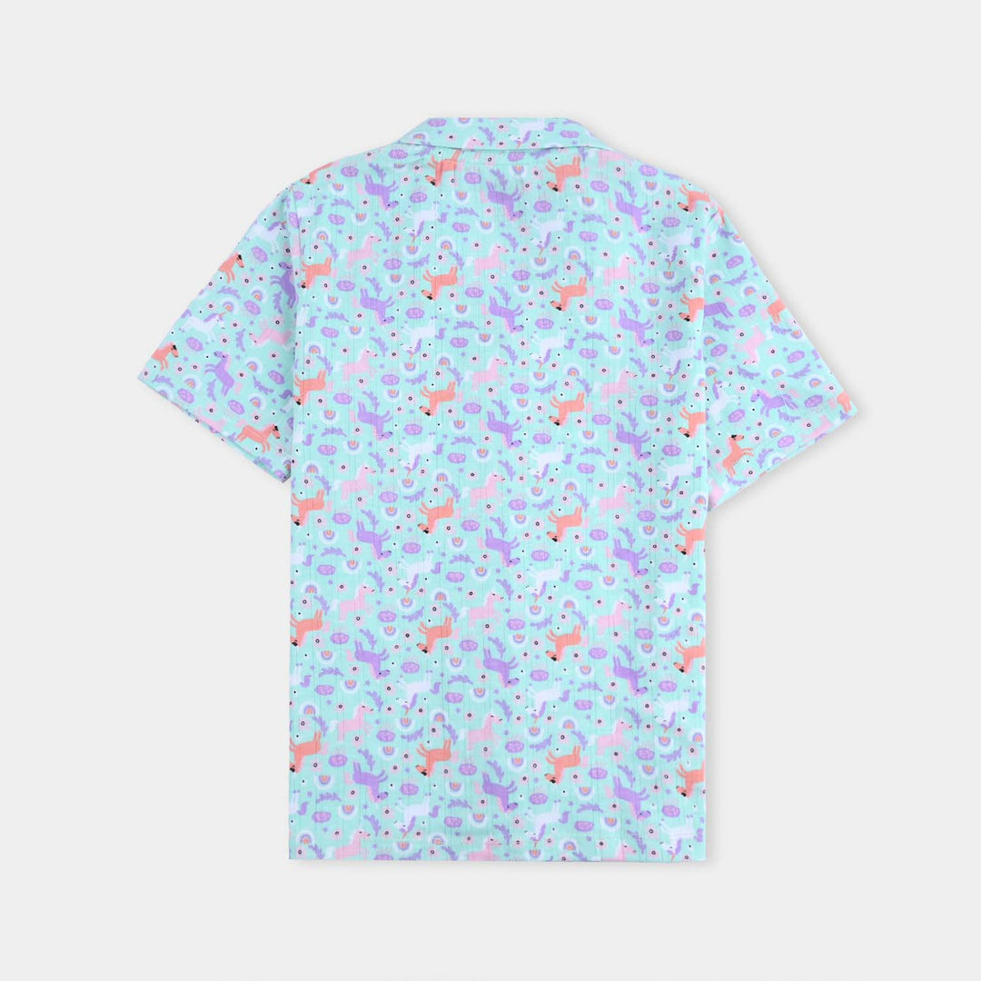 Girls Drop needle Knitted Nightwear-Printed