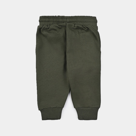 Infant Boys Cotton Terry Pyjama Jeep-Green