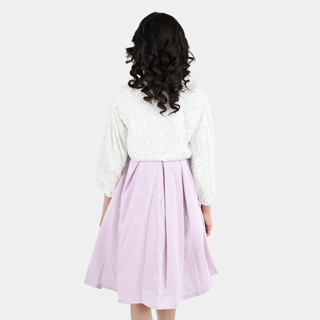 Girls Velvet Bolero Winter Grace (White)