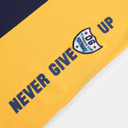 Boys Cotton Jersey Sando Never Give Up-Navy.Blue