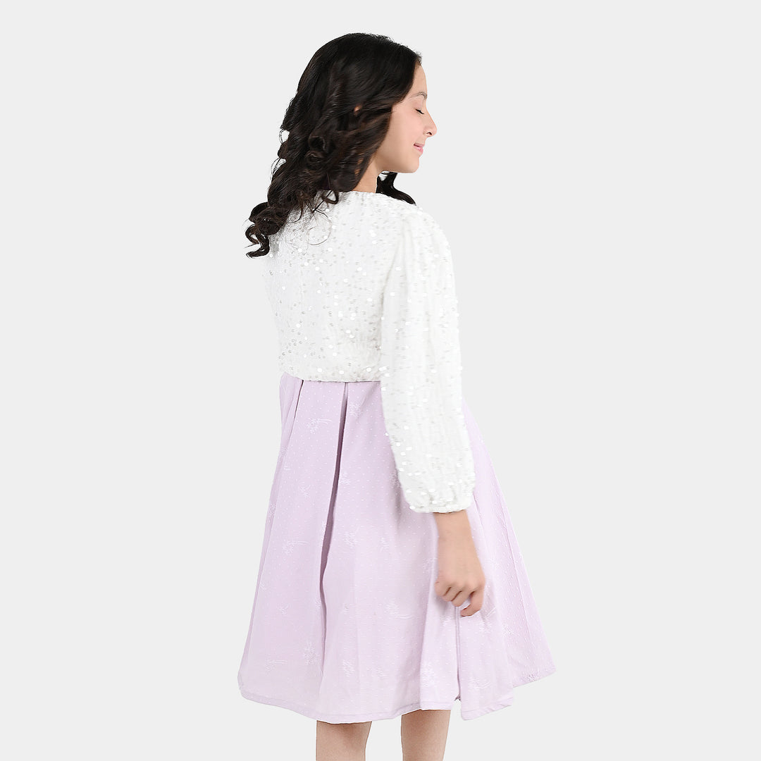 Girls Velvet Bolero Winter Grace (White)