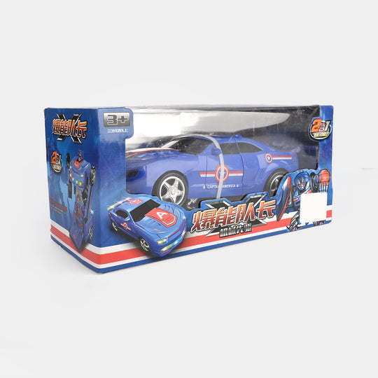 Mechanical Robot Deformation Car Toy with Light & Music