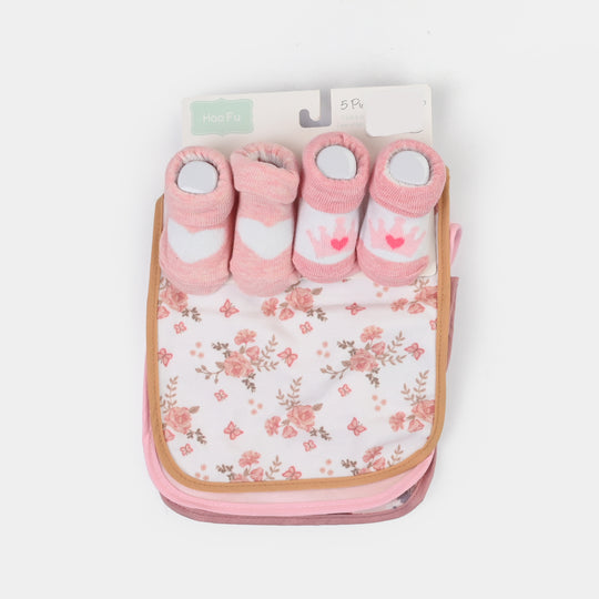 Baby Bib & Booties Set