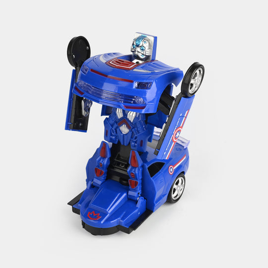 Mechanical Robot Deformation Car Toy with Light & Music