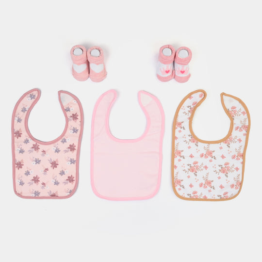 Baby Bib & Booties Set
