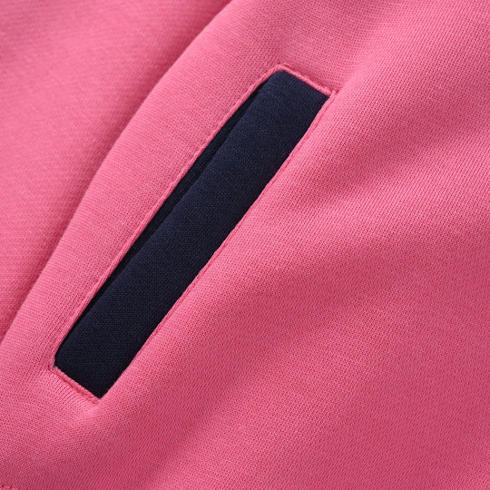 Girls Fleece Knitted Bomber Chevron-PINK