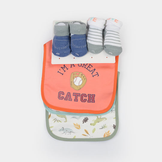 Baby Bib & Booties Set