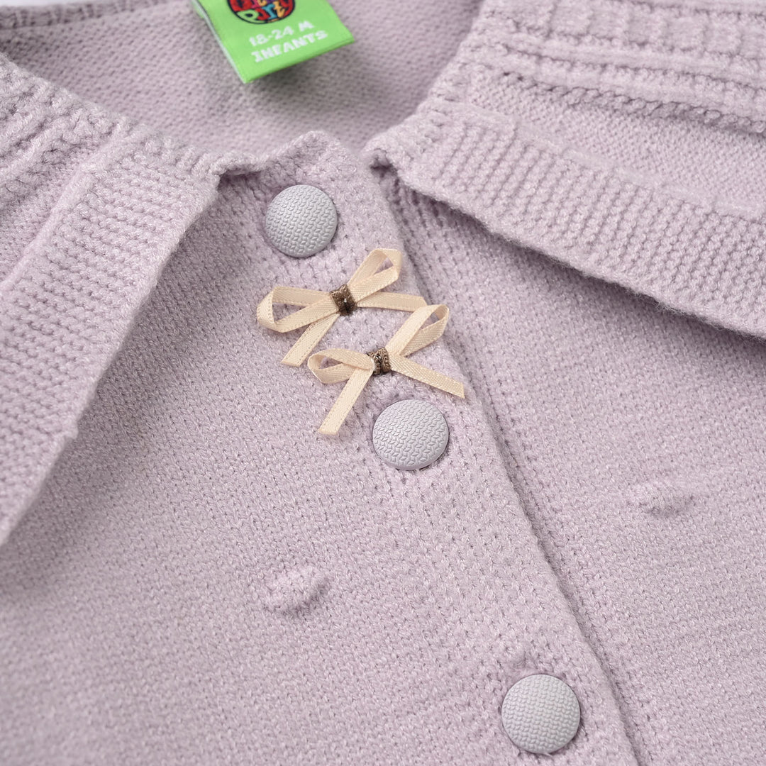 Infant Girls Acrylic Sweater-Fish Frill