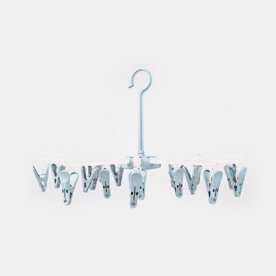 Baby Foldable Clothes Dryer Hanger With 20 Clips