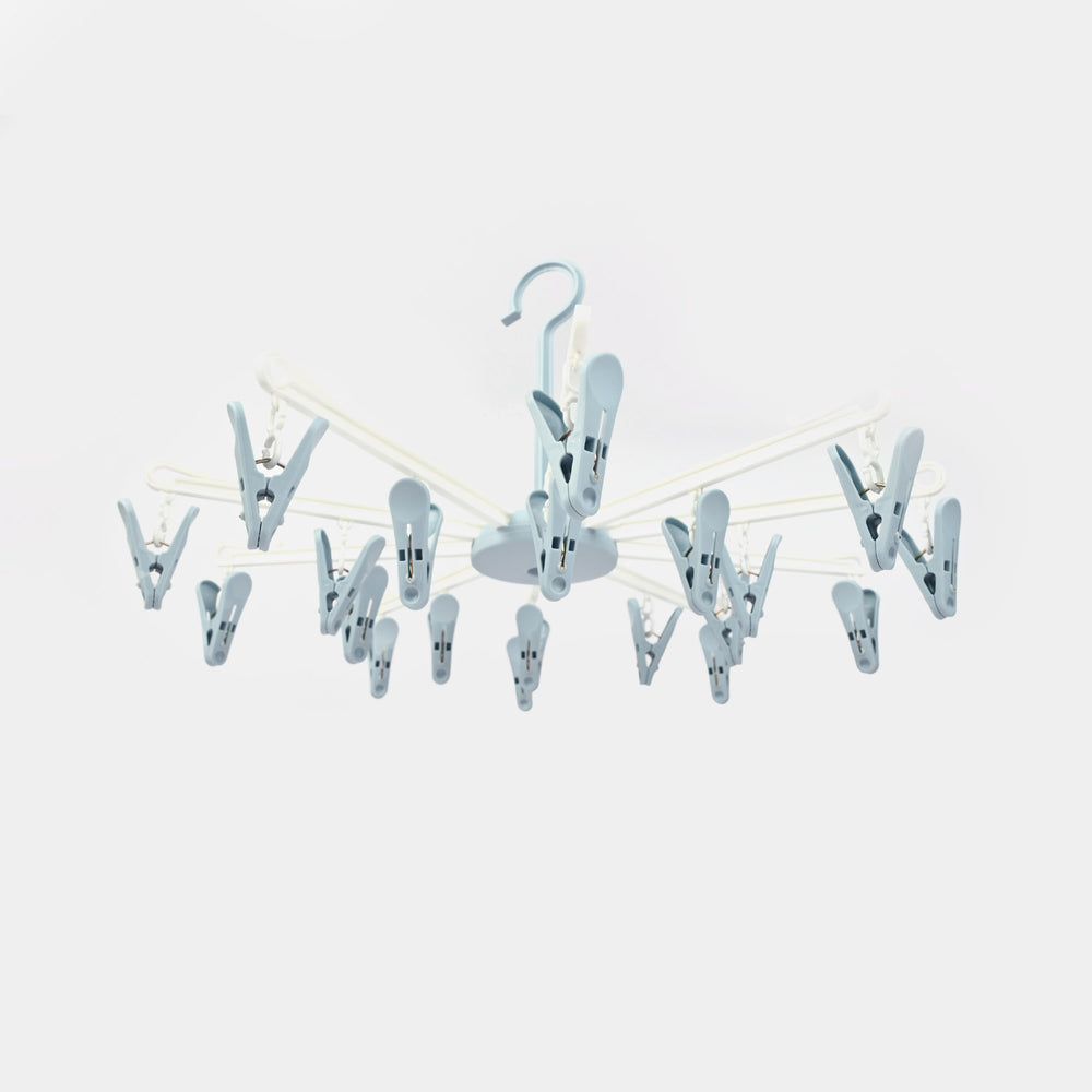 Baby Foldable Clothes Dryer Hanger With 20 Clips