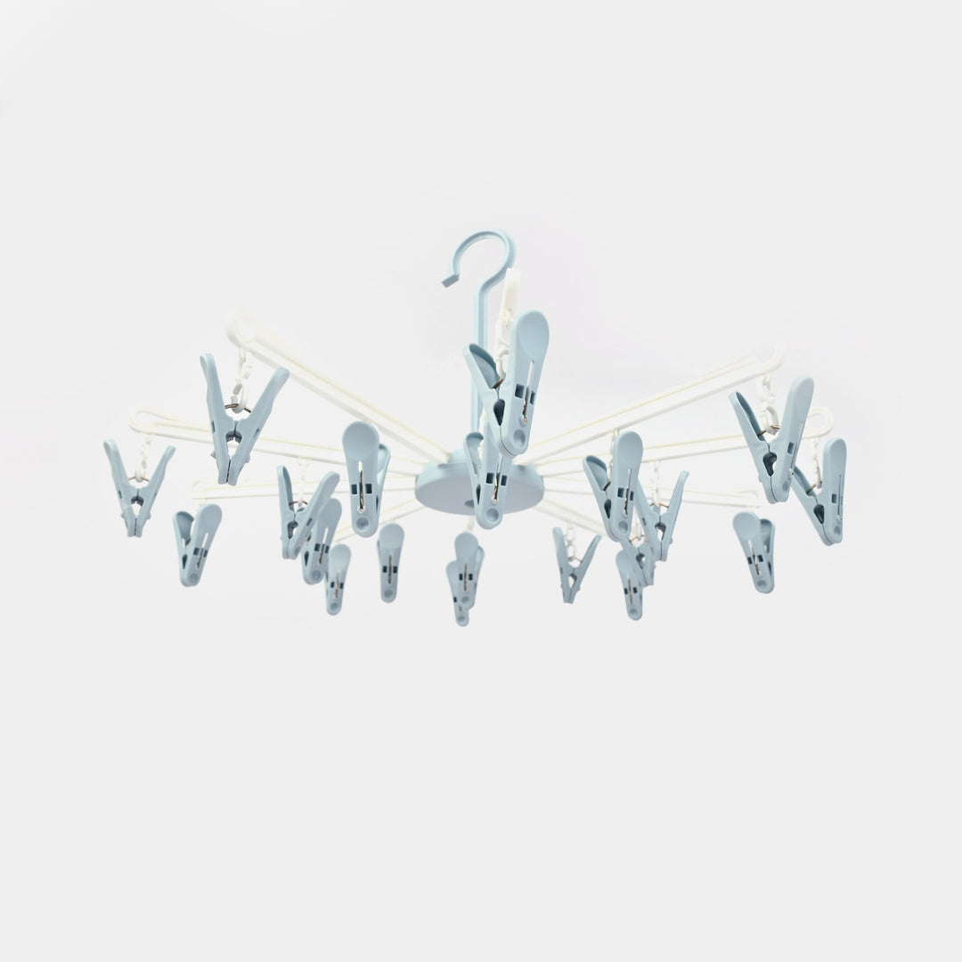 Baby Foldable Clothes Dryer Hanger With 20 Clips