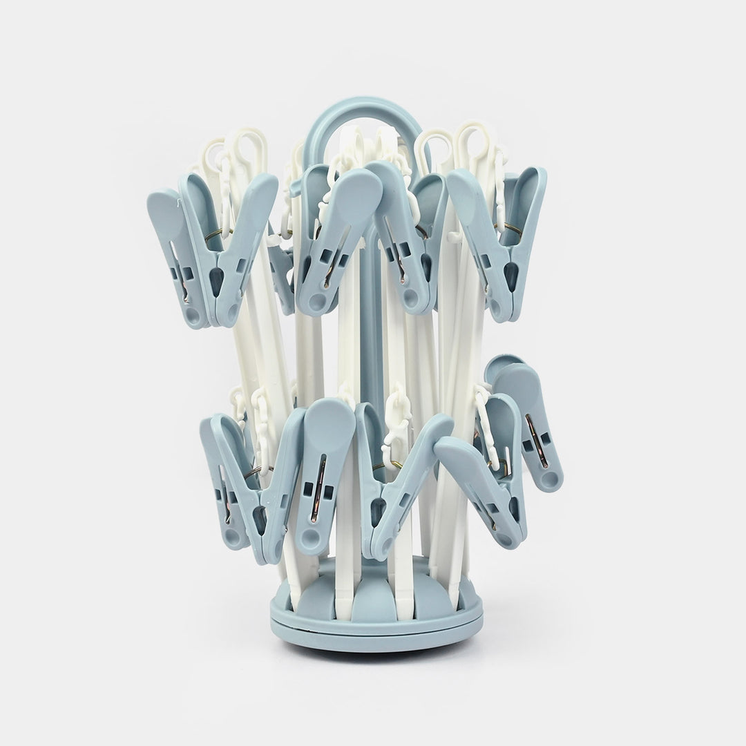 Baby Foldable Clothes Dryer Hanger With 20 Clips