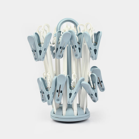 Baby Foldable Clothes Dryer Hanger With 20 Clips
