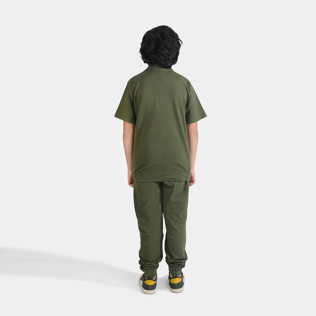 Boys Jumbo Pique 2 Piece Suit the Rules
