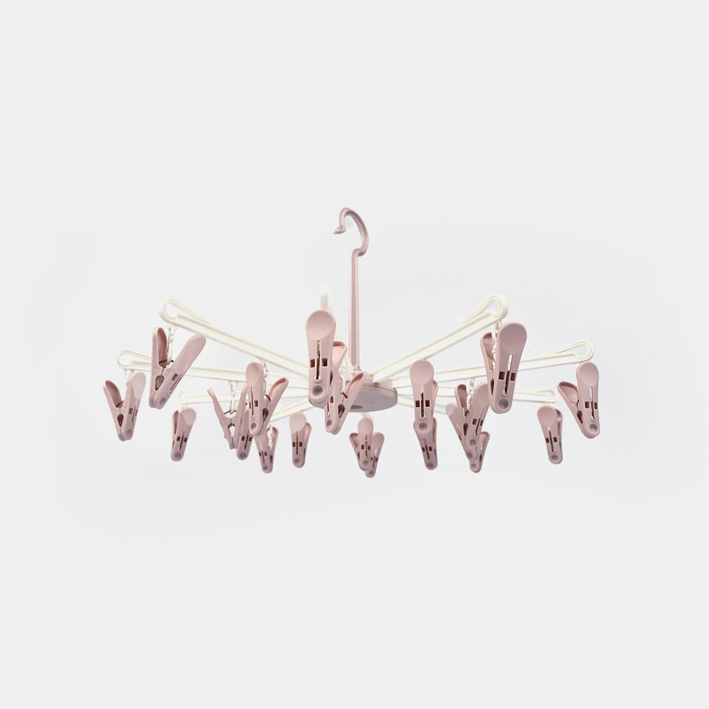 Baby Foldable Clothes Dryer Hanger With 20 Clips