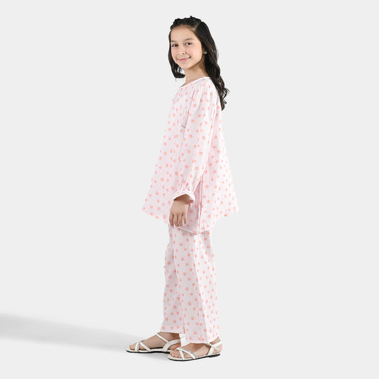 Girls Gauze Co-Ord Set (Orchid) - Baby Pink