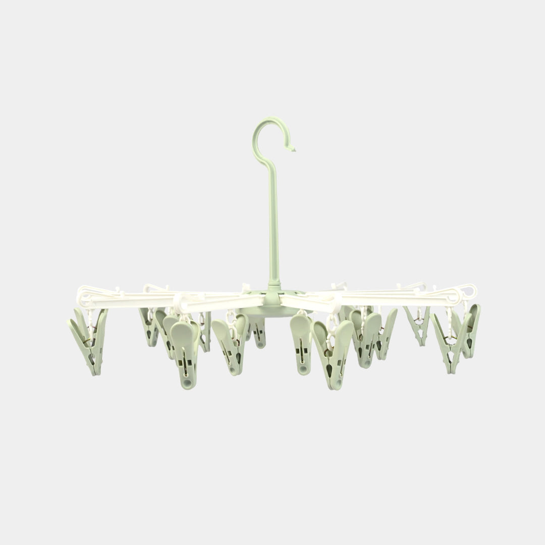 Baby Foldable Clothes Dryer Hanger With 20 Clips