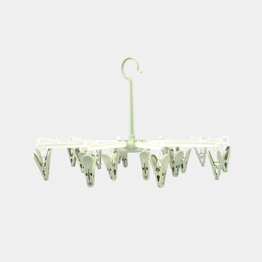 Baby Foldable Clothes Dryer Hanger With 20 Clips