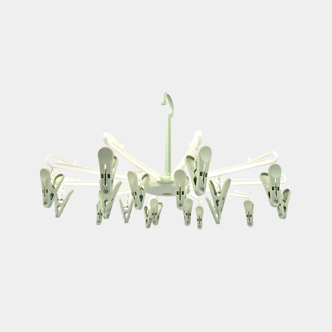Baby Foldable Clothes Dryer Hanger With 20 Clips