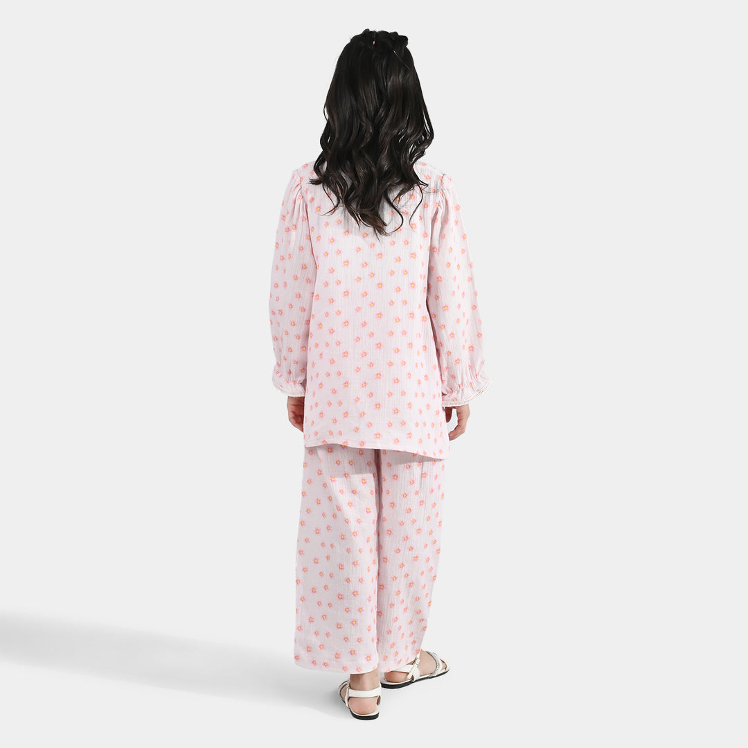 Girls Gauze Co-Ord Set (Orchid) - Baby Pink