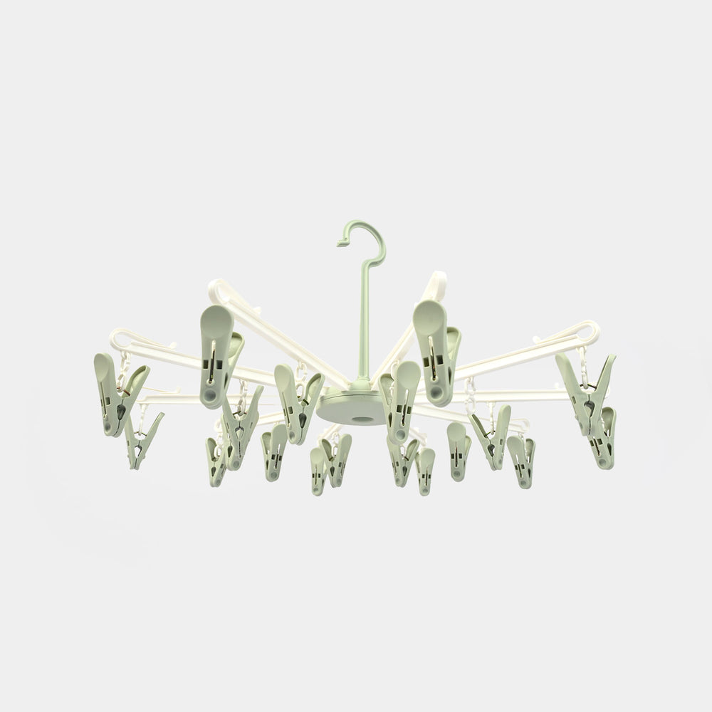 Baby Foldable Clothes Dryer Hanger With 20 Clips
