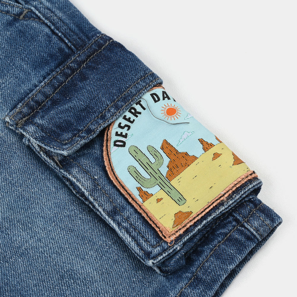 Boys Denim Rigid Shorts (Desert Day) - Mid Blue