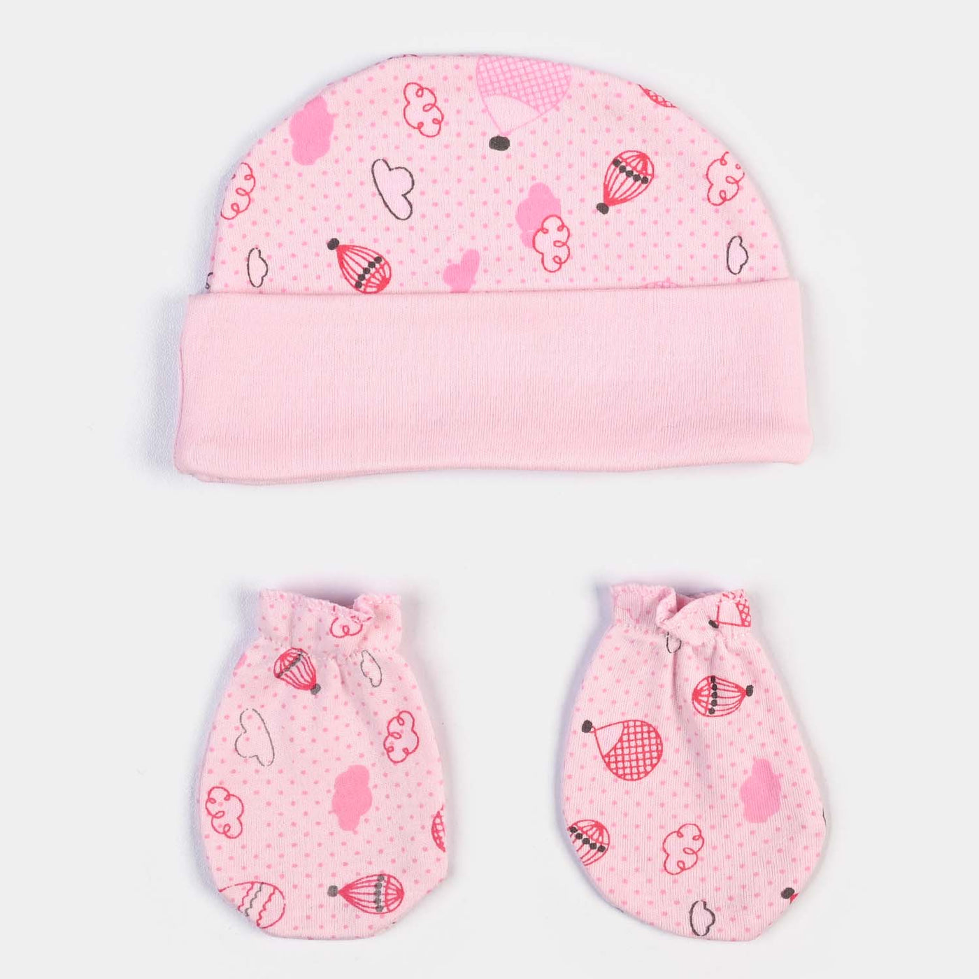 Baby Swaddle With Cap & Mittens Set