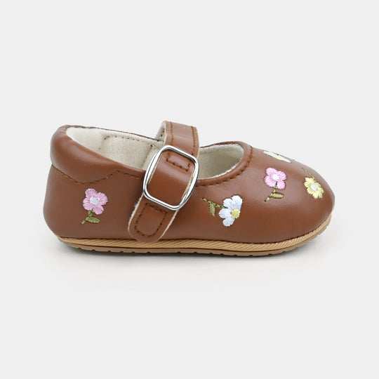 Baby Girl Shoes E166-BROWN