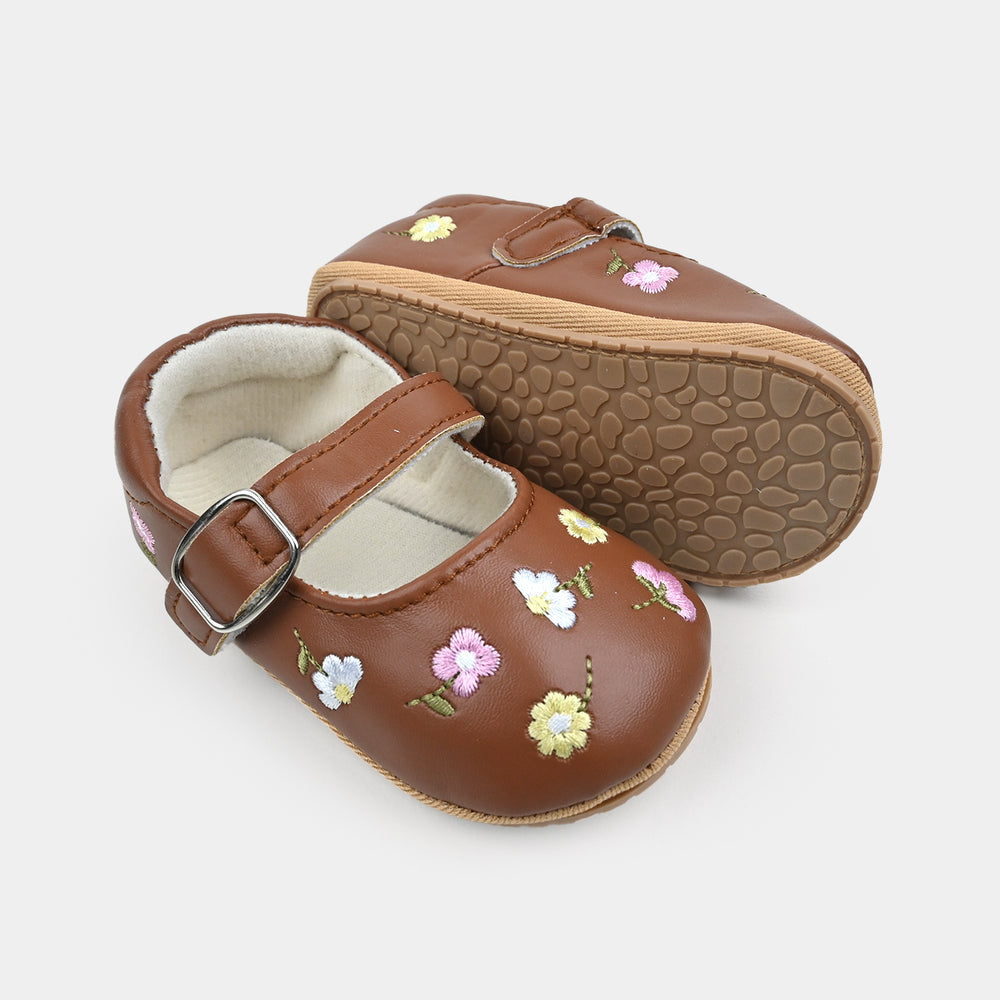 Baby Girl Shoes E166-BROWN