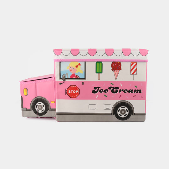 Kids Bus Storage Box Pink 779