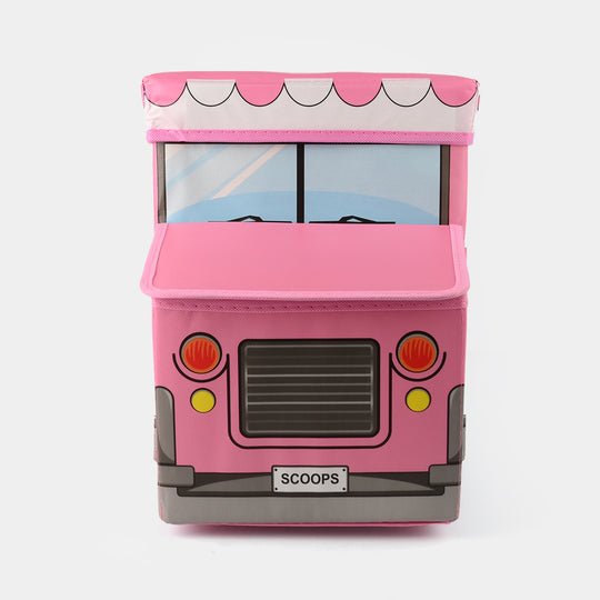 Kids Bus Storage Box Pink 779