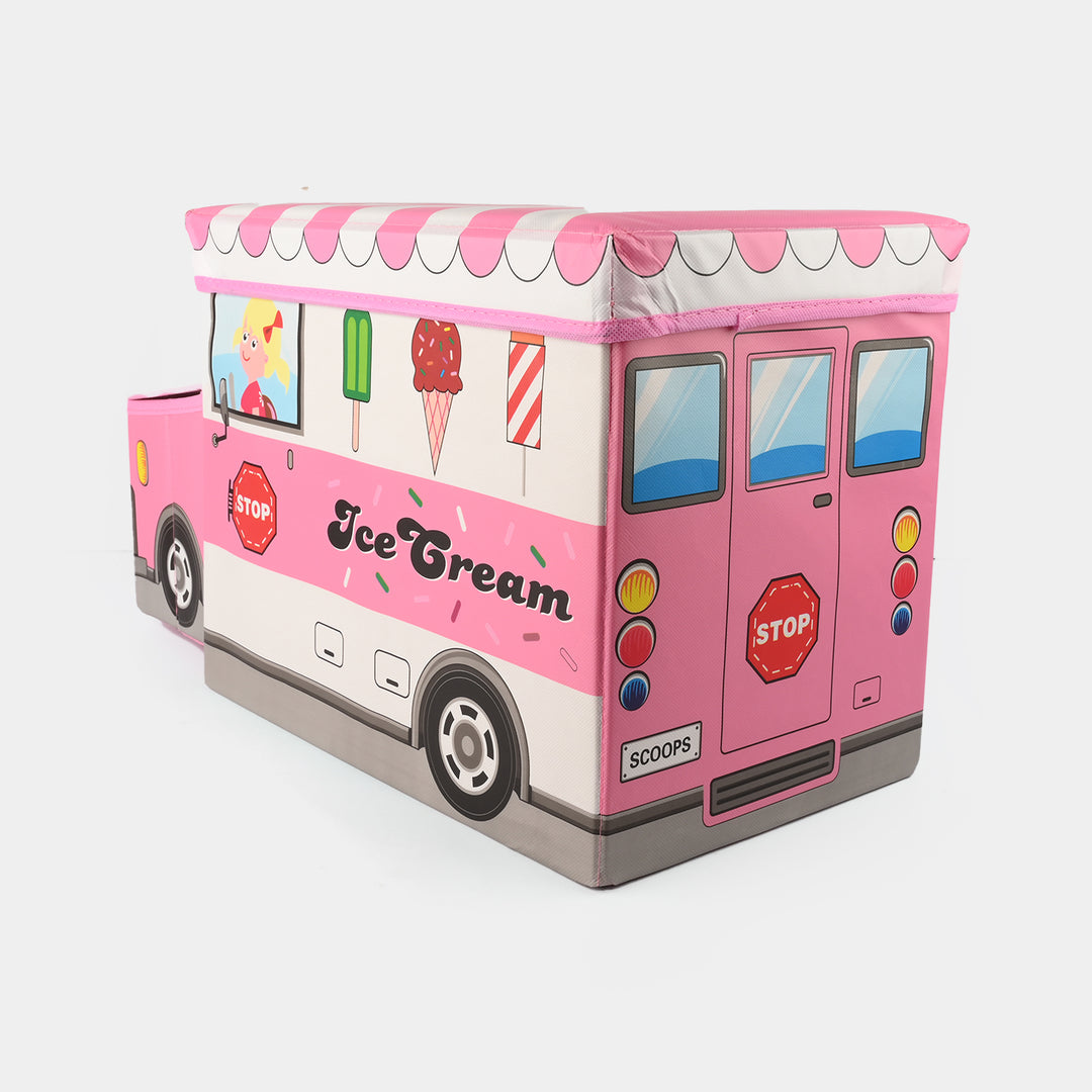 Kids Bus Storage Box Pink 779