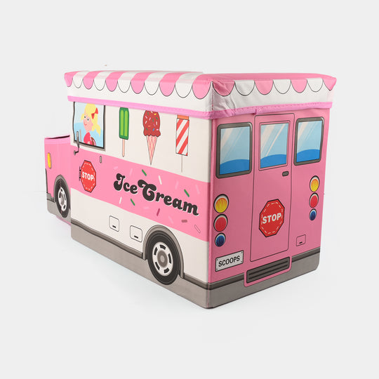 Kids Bus Storage Box Pink 779