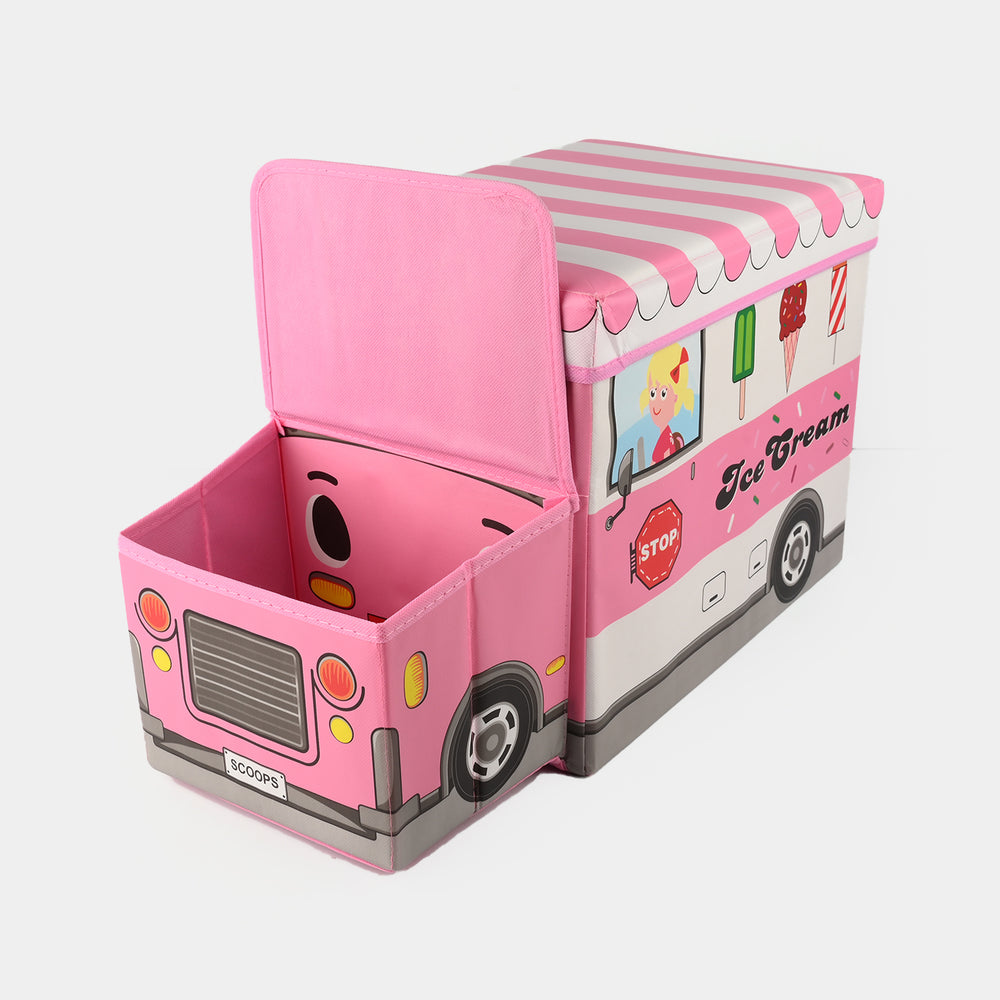 Kids Bus Storage Box Pink 779