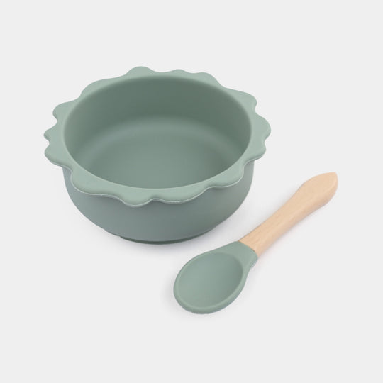 Silicone Bowl & Spoon Feeding Set
