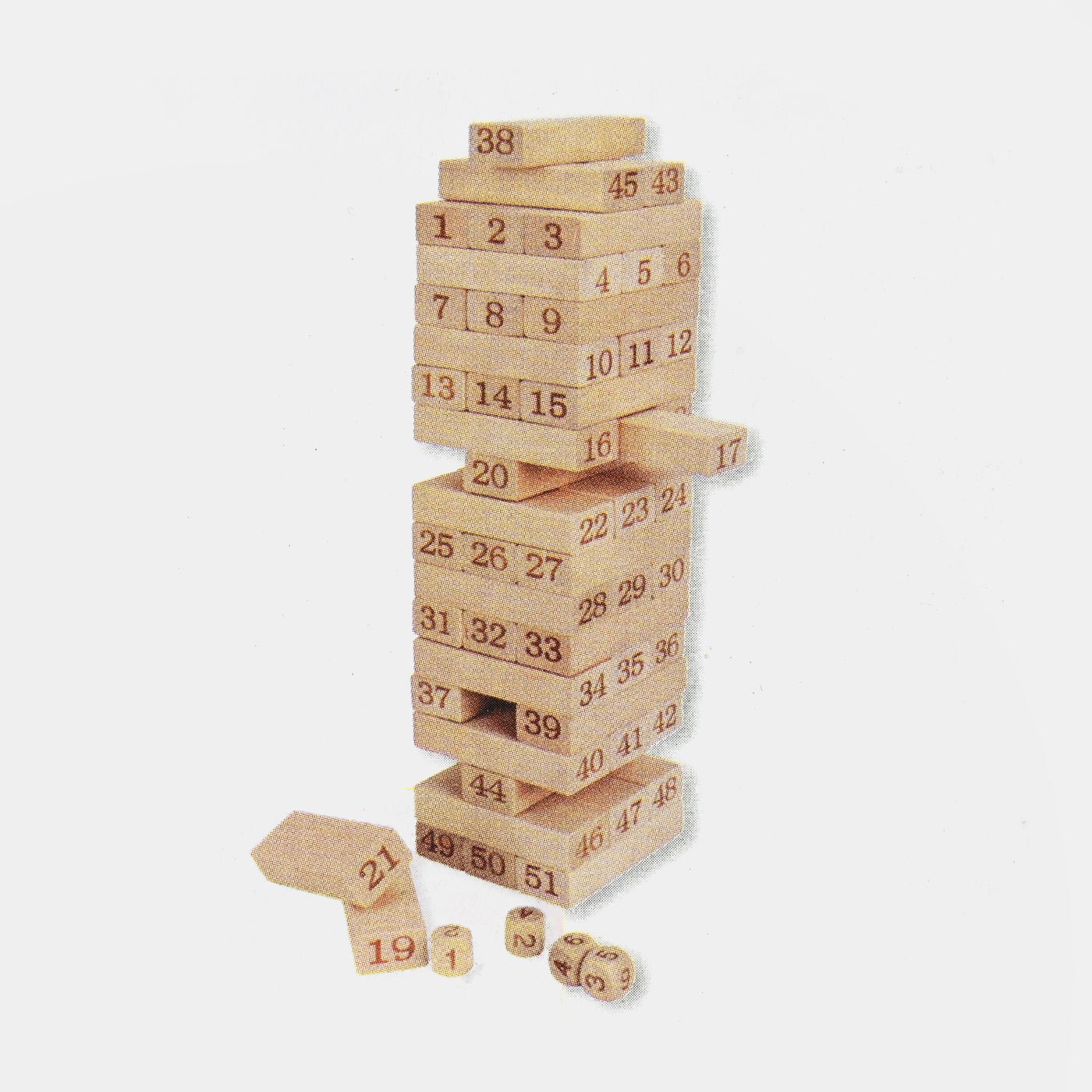 Jenga Game with Wooden Blocks, Stacking Tower Game | 54PCS