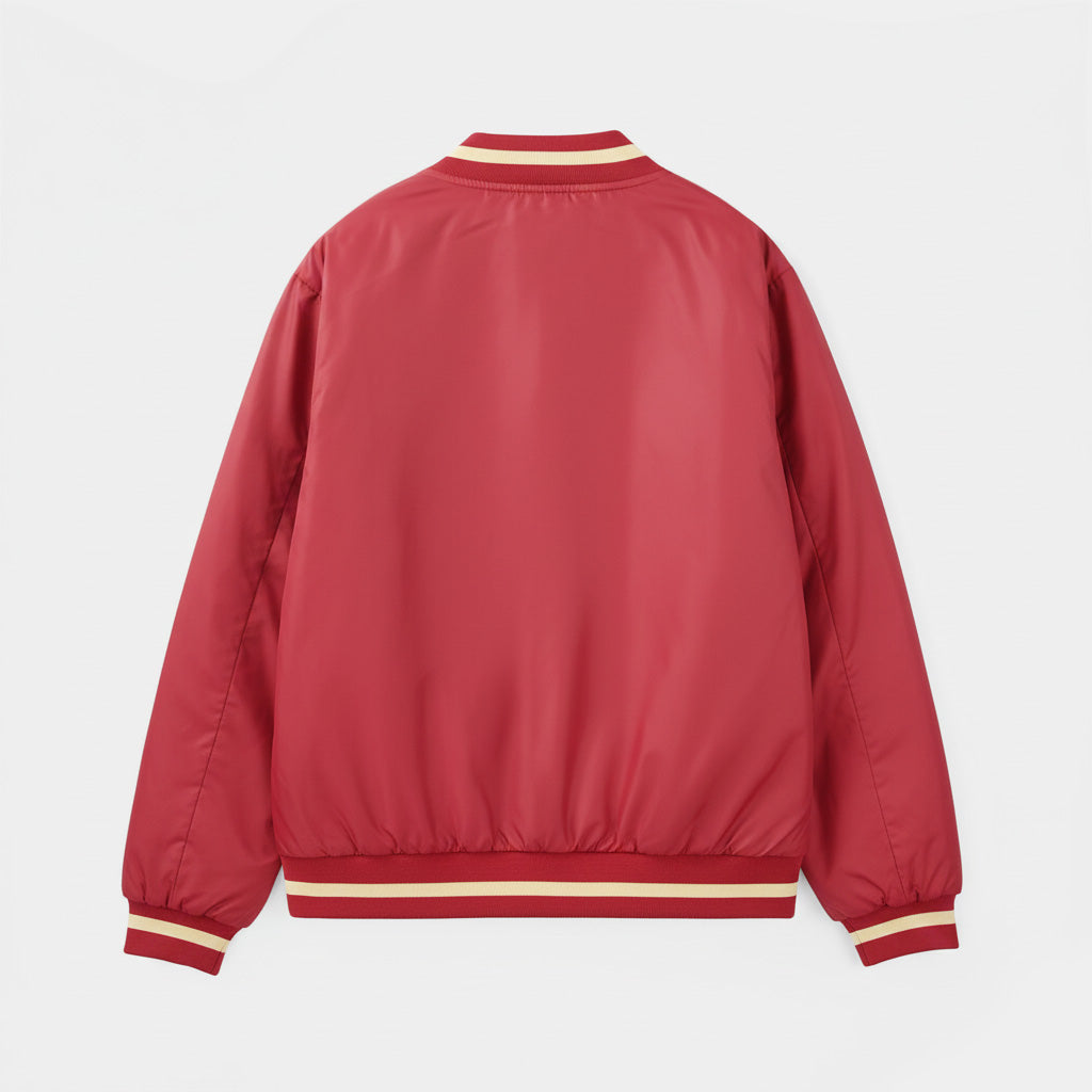 Teens Girls Puffer Jacket Aesthetic Club-Red.Dahlia