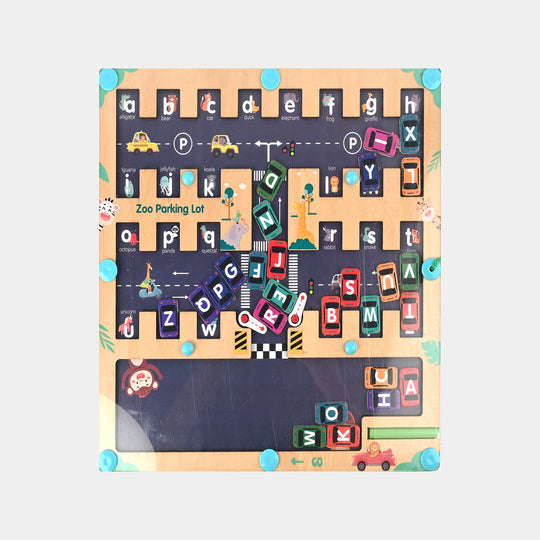 Wooden Zoo Parking Lot Scrabble Game