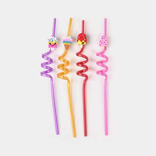 Spiral Fancy Straw 3D 4Pcs