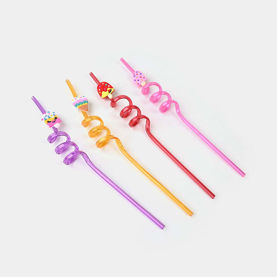 Spiral Fancy Straw 3D 4Pcs