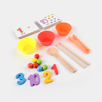 Wooden Number Cognitive Matching Game