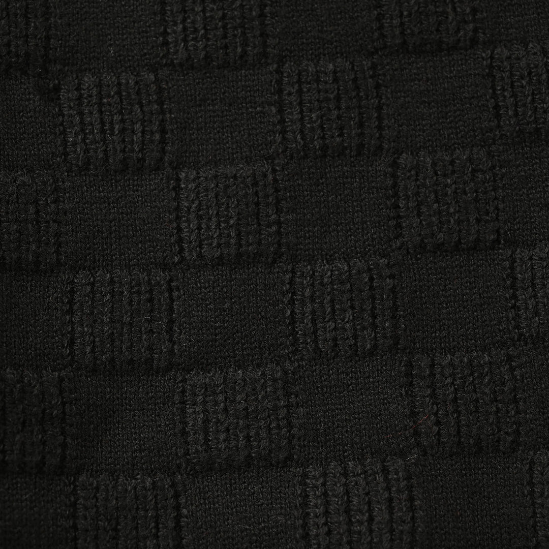 Infant Boys Acrylic Sweater-Box Textured-BLACK