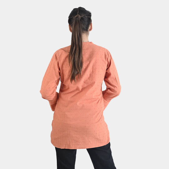 Teens Girls Poly Cotton Casual Top-Rust