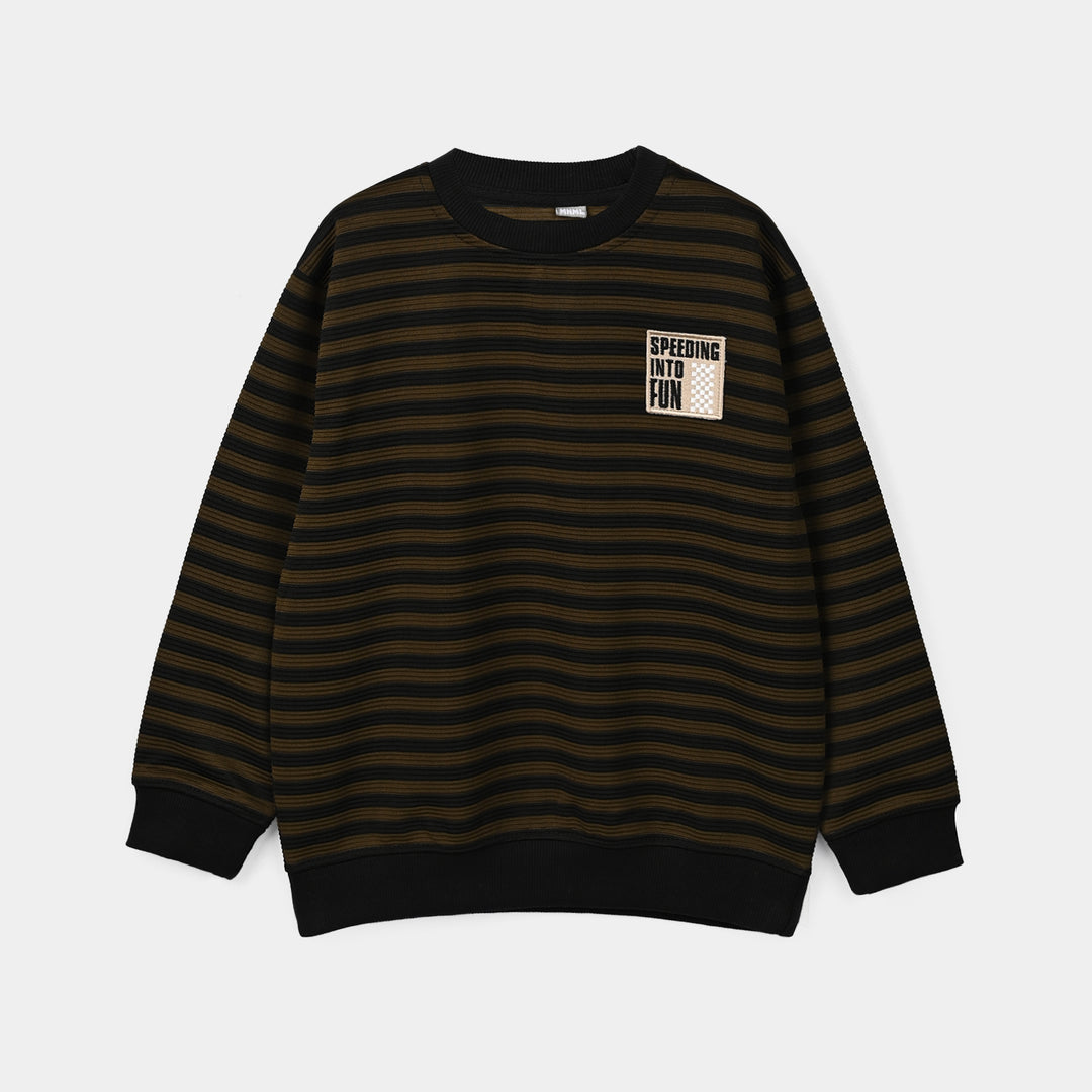 Boys  SweatShirt Speeding In To Fun-BLACK